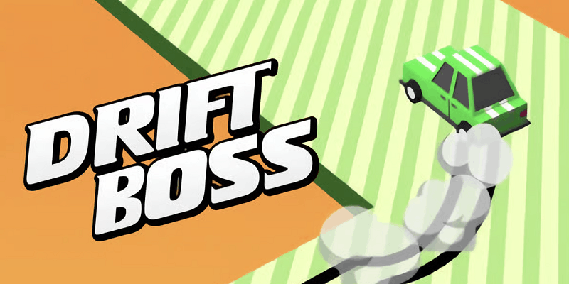 The car has a burning tire at Drift Boss.